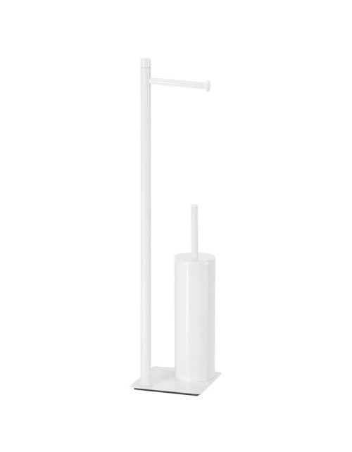 Standing paper roll holder with toilet brush Gedy Trilly white TR32-22