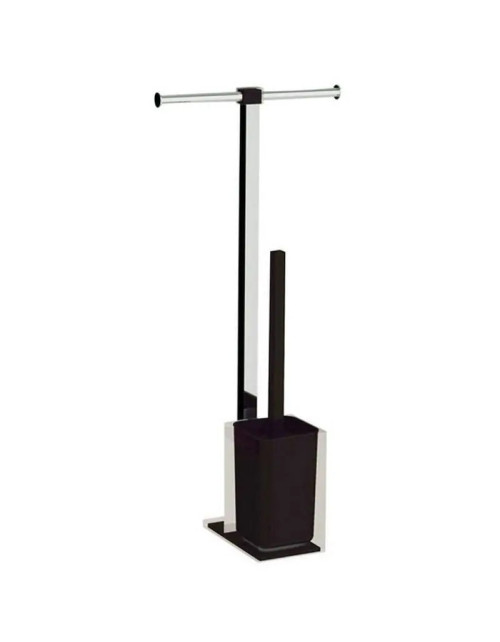 Roll holder stand with toilet brush Gedy Rainbow black RA32-14