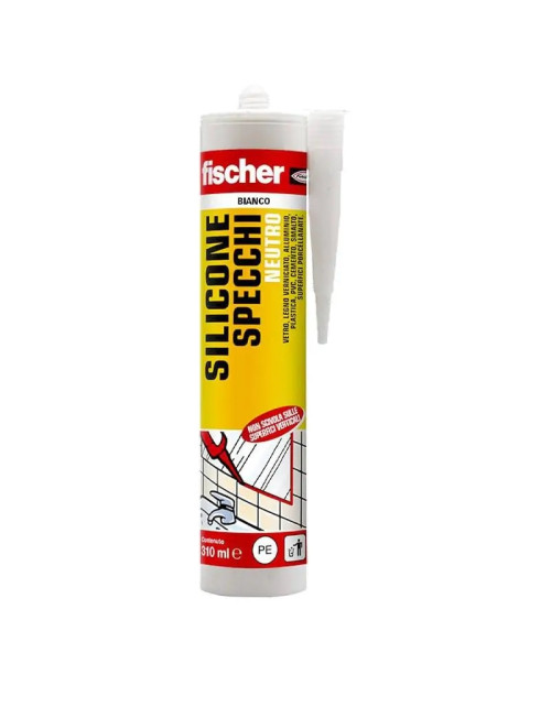 Sellador de silicona neutra Fischer para espejos 310 ml 00522519