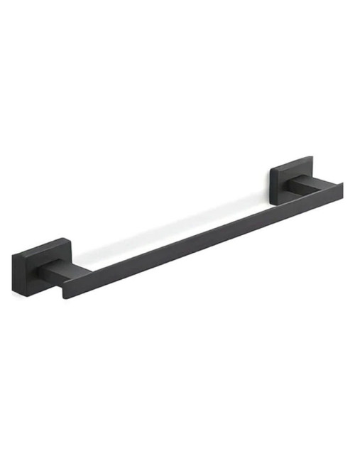 Porta asciugamani bagno a muro Gedy Atena 60cm nero matto 4421-60-14