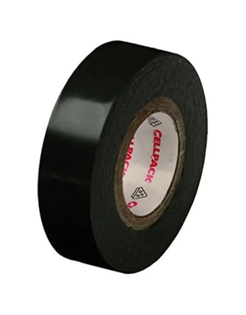 Black insulating tape CELLPACK 25X25X0.15 in PVC 145773