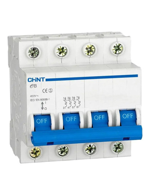 Chint EB 4P 16A 4.5kA C Interrupteur magnétothermique 4 modules 186538