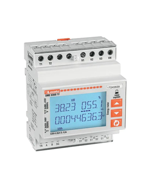 Lovato three-phase 5A 4U DMED305T2 energy meter