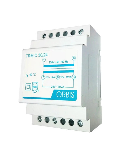 Trasformatore modulare Orbis 30VA 230/12-24V AC OB86C3024