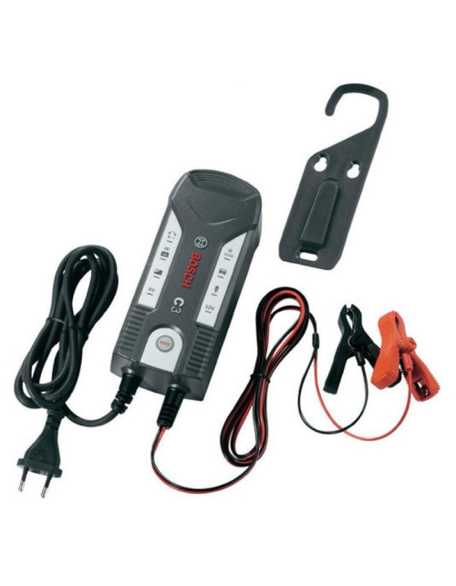 Cargador de baterías electrónico Bosch para coches y motos C3 6-12V 4441