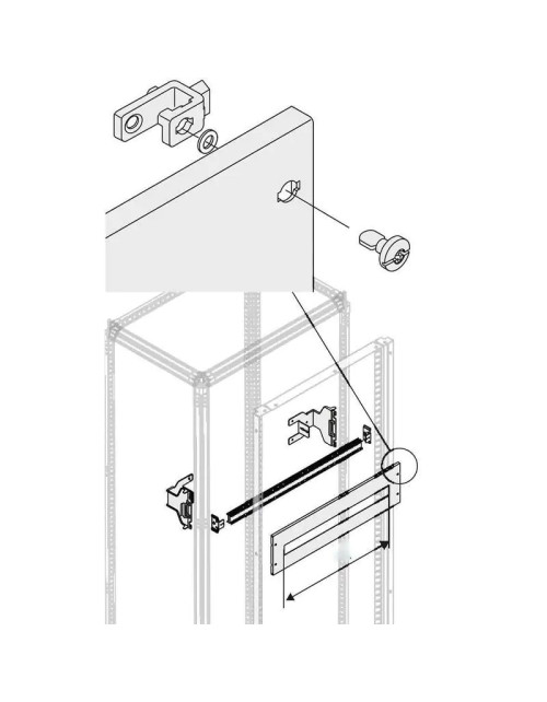 Standard Abb DIN rail for panels L800 mm PDRS0800