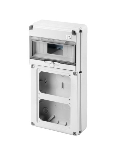 Quadro Gewiss 10 moduli con 2 flange per prese industriali GW68019N