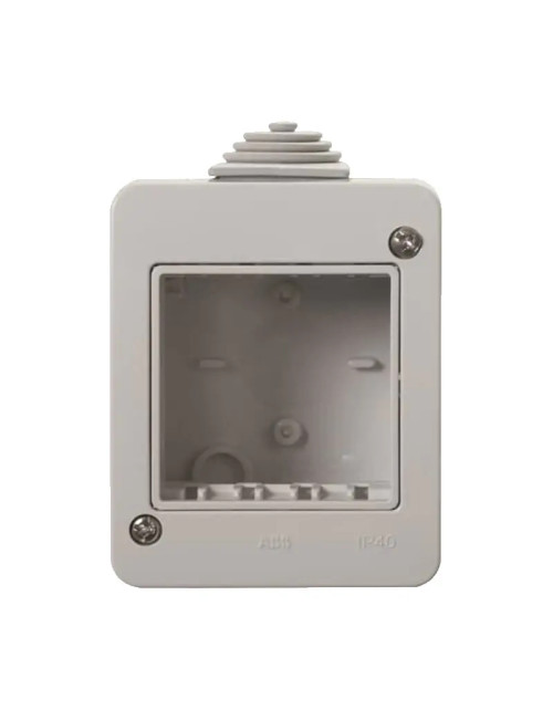 Scatola a parete per serie Abb Zenit N3291.1 Moduli 2 IP40 Grigio Z2240GR