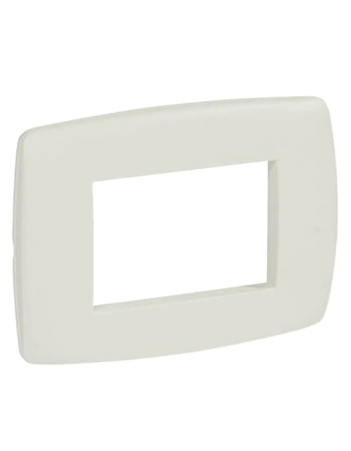 Legrand Vela plaque ronde stuc blanc 3 modules 685601