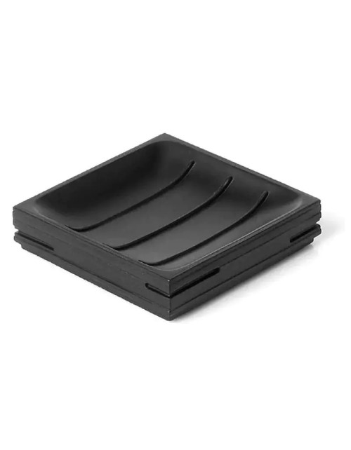 Freestanding soap dish Gedy Quadrotto black QU11-14