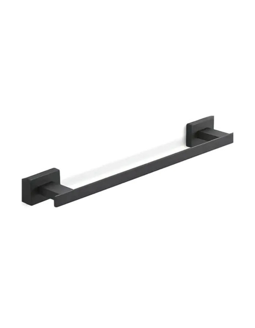 Porta asciugamani bagno a muro Gedy Atena 45cm nero matto 4421-45-14