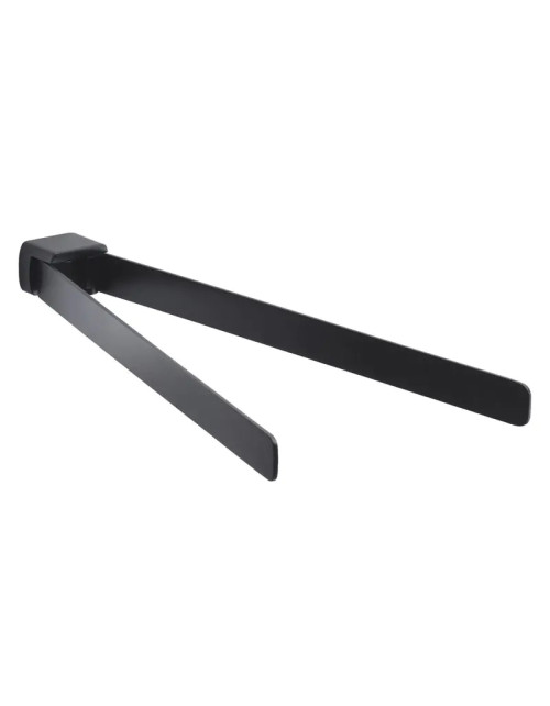 Gedy Pirenei matte black wall-mounted bathroom towel holder PI23-14