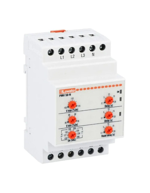 Lovato three-phase voltage relay or without neutral 380/440V PMV50NA440