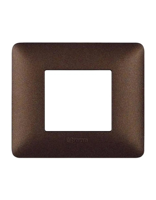 Bticino Matix 2-module coffee brown plate AM4802TGG