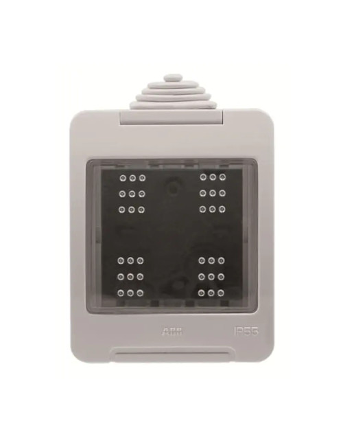 Wall box for Abb Zenit N3291 series Modules 2 IP55 Gray Z2255GR