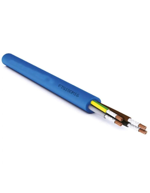 Câble d'énergie flexible FTG18OM16 3x2,5 mm2 0,6/1 kV bleu avec jaune/vert