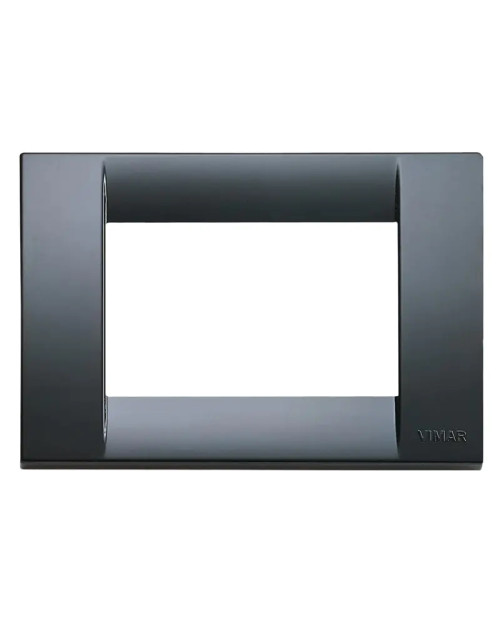 Placa Vimar Idea classic 3 módulos gris grafito 16743.15