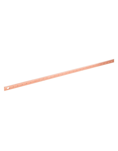 Perforated Copper Bar Hager Thread M6 Section 20X5 1750mm UC833