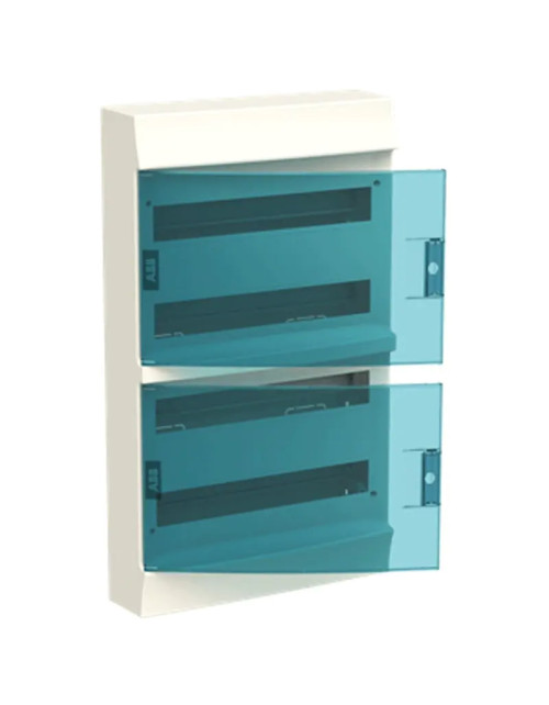 ABB wall-mounted switchboard 72 modules IP41 door blue petrol white 41P18X42