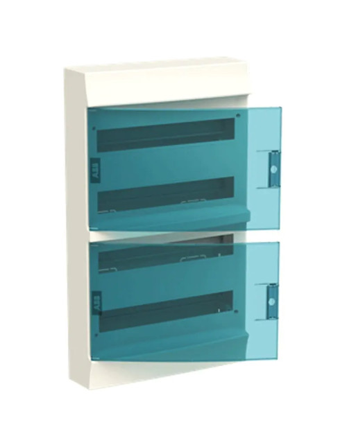 Centralino ABB da parete 72 moduli IP41 porta blue petrol bianco 41P18X42