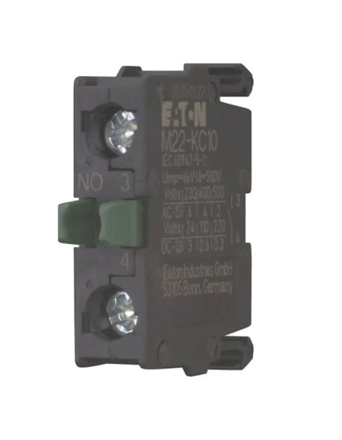 Eaton M22-KC10 NO auxiliary contact with screw Base fixing 216380