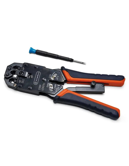 Cembre pliers for compressing MLRJ1 modular connector plugs