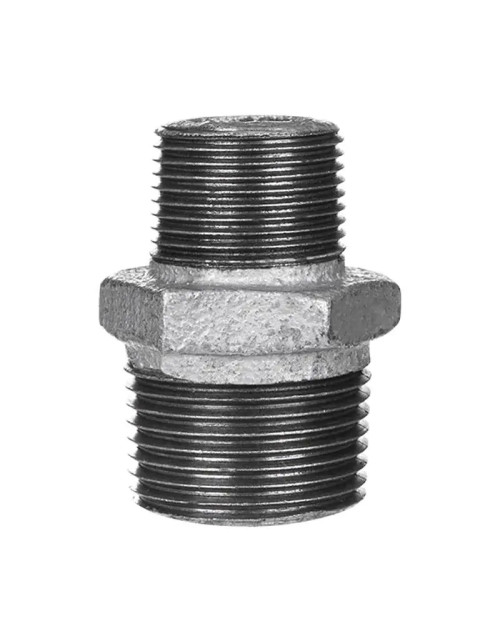 Gebo Cast Iron Threaded Nipple for M/M Pipes 2 1/2 x 1 1/2 245-43G