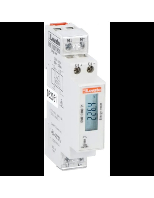 Contador de energía digital monofásico Lovato 40A 220-240VAC DMED100T1