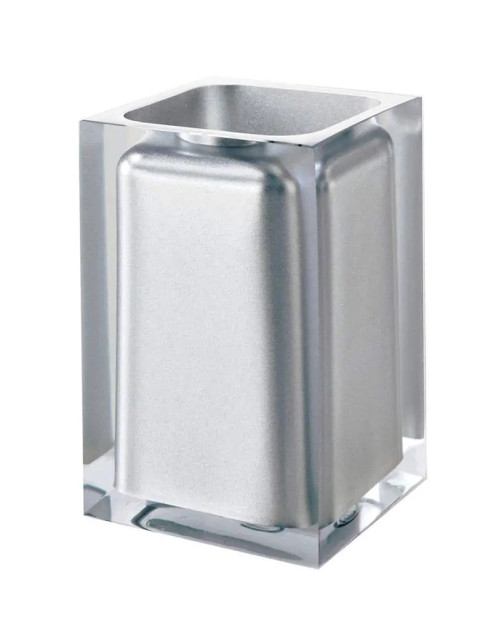 Gedy Rainbow freestanding toothbrush holder in silver RA98-73