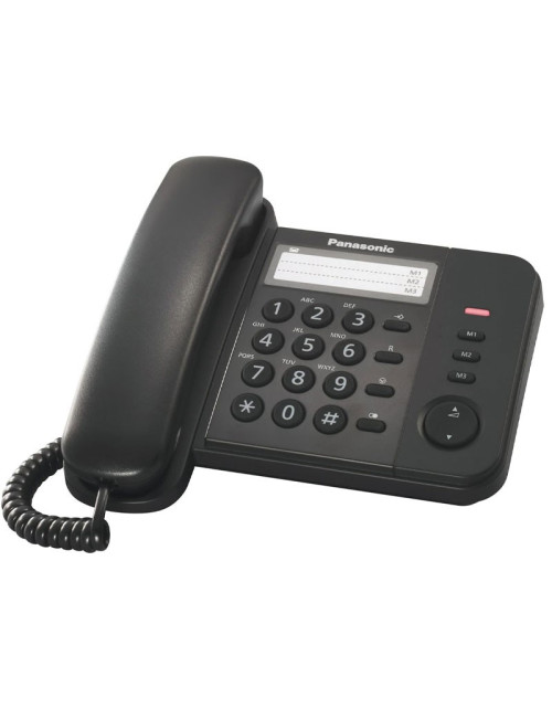 Telefono con filo Panasonic KX-TS520EX1B Nero 531812103