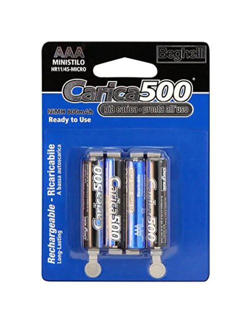 Beghelli batterie ricaricabili mini stilo AAA 800mAh 8852