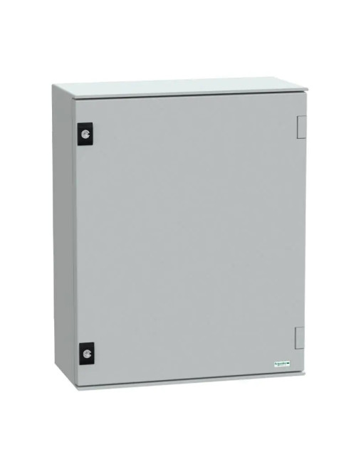 Porte pleine + plaque Schneider PLM 530X430x200 mm en polyester NSYPLM54G