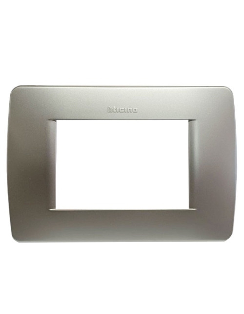 Bticino Luna 3-module metallic green plate C4803VM