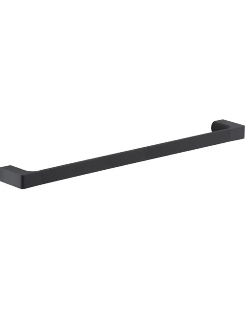 Toallero de baño de pared Gedy Pirenei 80cm negro mate PI21-80-14