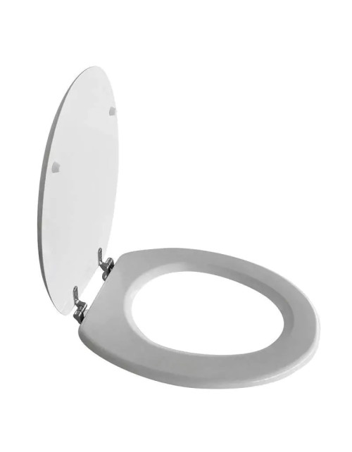 Abattant WC souple universel Idroblok en plastique blanc 03036624