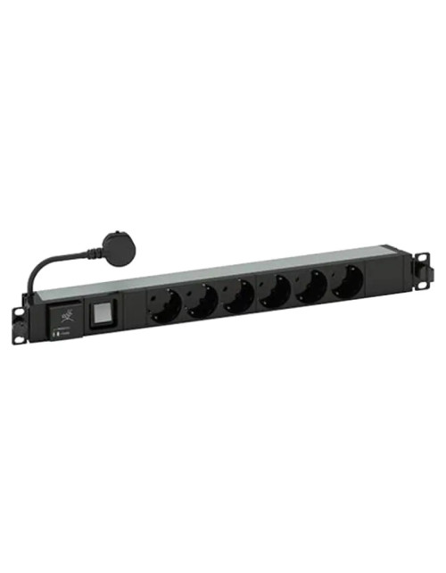 Bticino PDU 19 power bar with 6 sockets and switch C915306CPL