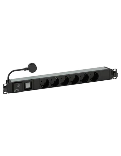 Bticino PDU 19 Stromleiste mit 6 Steckdosen und Schalter C915306CPL