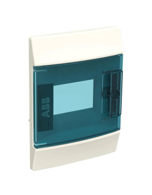 ABB 4 module IP41 flush-mounted switchboard with petrol blue door 41F04X12