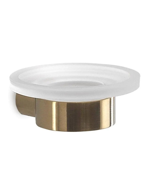 Wall mounted soap dish Gedy Pirenei matte gold glass PI11-88