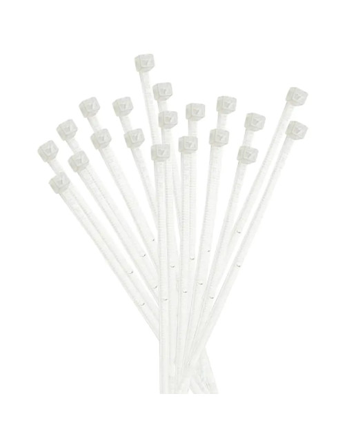 Elematic plastic cable ties 140x3.5mm 100 pieces white 5209C