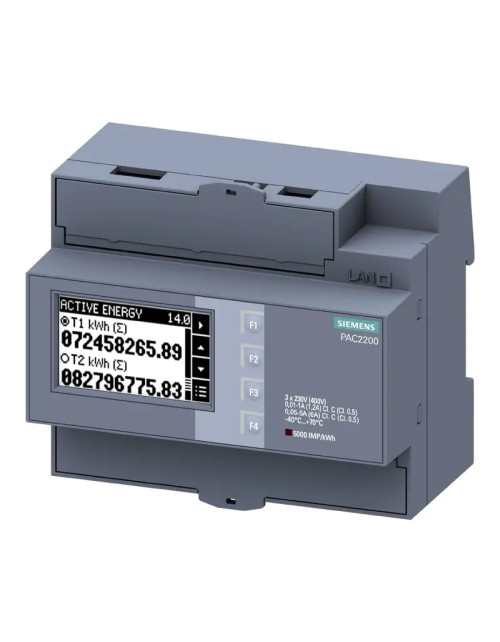 Dispositivo di misura Siemens Sentron PAC2200 attacco Din 7KM22002EA301DA1