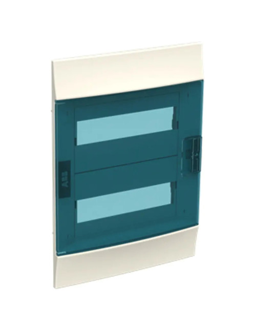 Centralino da incasso ABB 24 moduli IP41 porta blue petrol due file 41F12X22