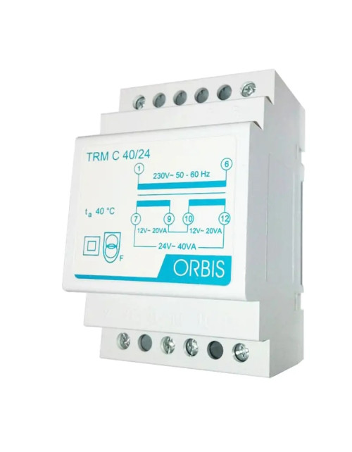 Transformateur modulaire Orbis 40VA 230/ 12-24V AC OB86C4024