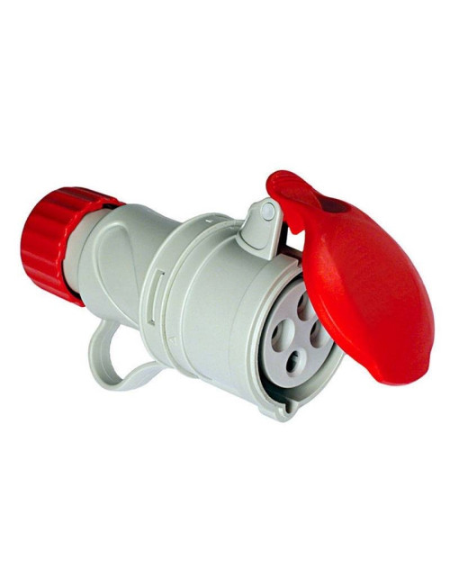 Fanton industrial mobile socket 3P+E 32A 400V IP44 red 71124