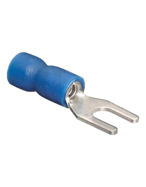 Pre-insulated Cembre fork cable lug 2.5mm Diameter 4mm Blue BF-U4