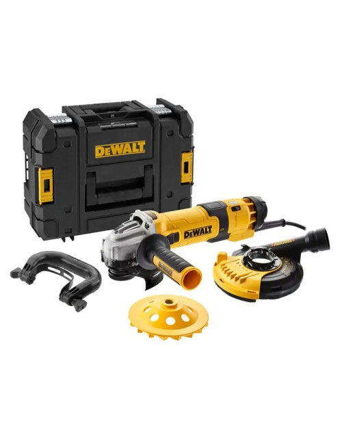 Smerigliatrice Angolare DeWALT 125mm con Tazza diamantata e Cuffia DWE4257KTQS