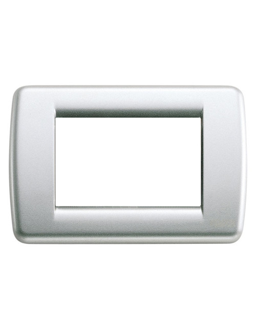 Vimar Idea Rondo 3-Module Plate Metallic Silver 16753.21