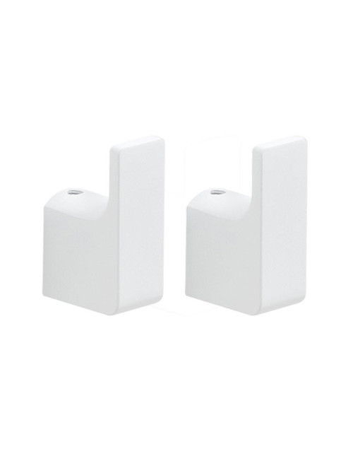 Percha albornoz Gedy Pirenei 2 piezas blanco mate PI27-02