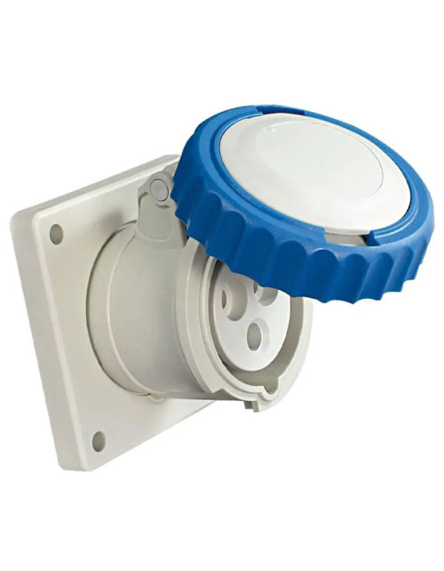 Fanton industrial flush-mounted socket 2P+E 16A 230V IP67 blue 71540