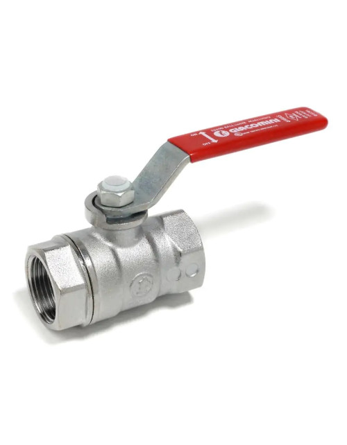 Giacomini FF 3/4 ball valve with red lever handle R250X004